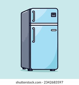 hand drawn cartoon fridges Vector illustration. Random dynamic shapes. Vector Illustration