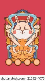 Hand Drawn Cartoon Jade Rabbit Illustration Design