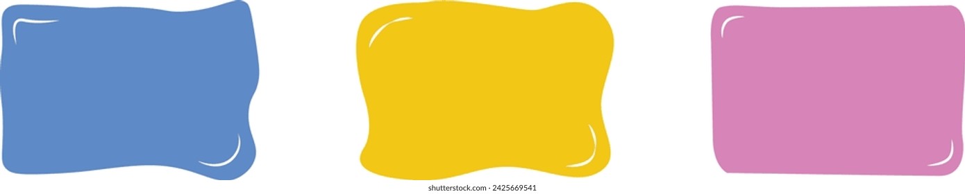 Dibujado a mano, caricatura minimalista cita poster set. Burbujas de voz vacías. Ilustración de vector