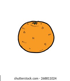hand drawn cartoon orange