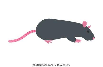 Hand drawn cartoon possum illustration.