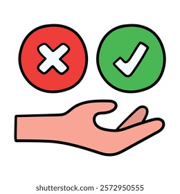 Hand drawn cartoon selection icon isolated on white background. Vector illustration.