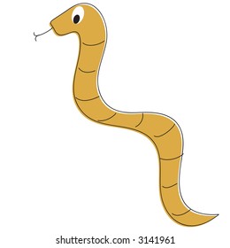 Hand drawn cartoon snake