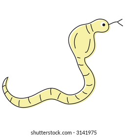 Hand drawn cartoon snake