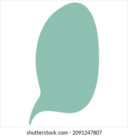 Hand drawn cartoon speech bubble, chat message shape, think cloud illustration
