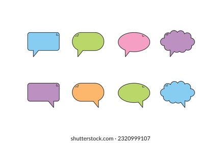 Hand drawn cartoon speech bubble vector