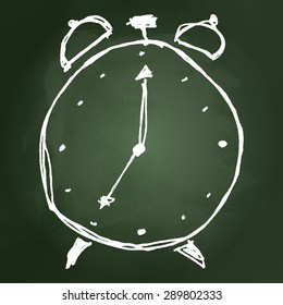 Hand drawn cartoon style clock design