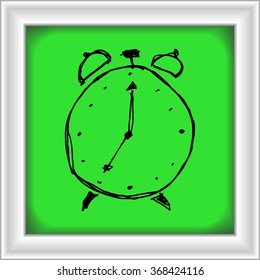 Hand drawn cartoon style clock design