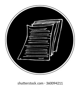 Hand drawn cartoon style notebook design