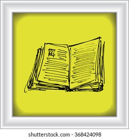 Hand drawn cartoon style notebook design