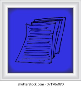 Hand drawn cartoon style notebook design