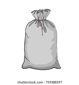 Hand drawn cartoon style shopping bags design, bag, gift, icon, white, drawing, fashion, illustration, isolated, paper retail sale store shop draw hand doodle vector