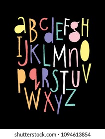 hand drawn cartoon typography design vector/illustration