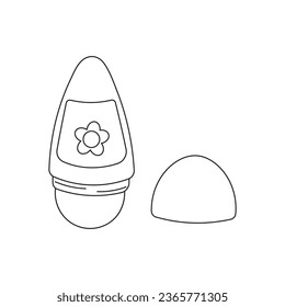 Handgezeichneter Cartoon Vektorgrafik-Deodorant-Symbol im Dodalstil