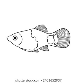 Hand drawn Cartoon Vector illustration platy icon Isolated on White Background