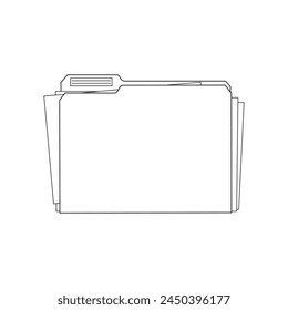 Hand drawn cartoon Vector illustration files documents icon Isolated on White