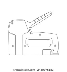 Hand drawn cartoon Vector illustration heavy duty staple icon Isolated on White