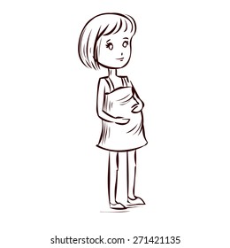 Hand drawn cartoon vector illustration.