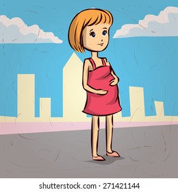 Hand drawn cartoon vector illustration.
