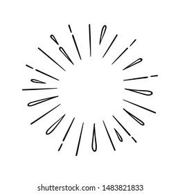 Hand drawn cartoon water explosion doodle. Vector illustration.
