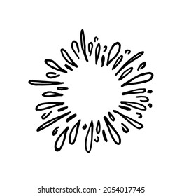 Hand drawn cartoon water explosion