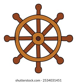 Capacete de madeira desenhado à mão isolado no fundo branco. Ilustração vetorial.