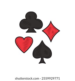 Hand Drawn Casino Illustration Colored - Symbol