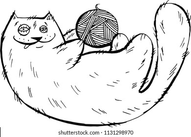 Hand drawn cat