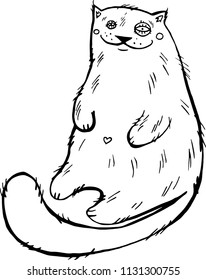 Hand drawn cat