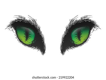 Hand drawn cat eyes. Vector eps 10