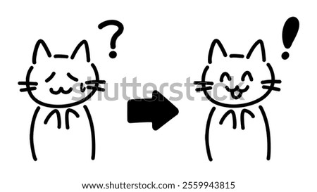 Hand drawn cat illustration of what we don't know.