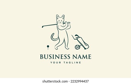 handgezeichnetes Katzenlogo