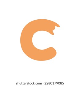 Hand drawn cat logo or icon