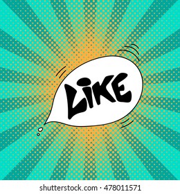 Hand drawn catchwords on the background of pop art. Hand lettering for mobile phones, for print (t-shirt, decor, poster, card) and for web . Vector image.