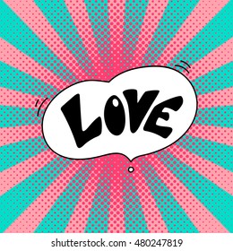 Hand drawn catchwords on the background of pop art. Hand lettering for mobile phones, for print (t-shirt, decor, poster, card) and for web (banner, blog). Vector image.