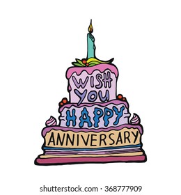 Hand drawn celebration cake