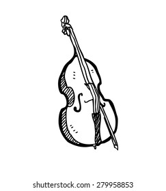 hand drawn cello