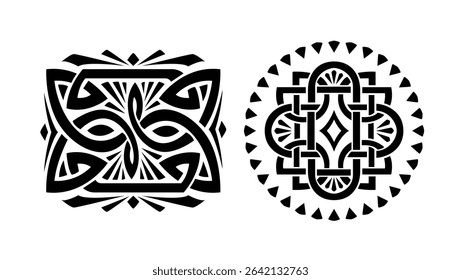Hand drawn celtic borders ornament collection