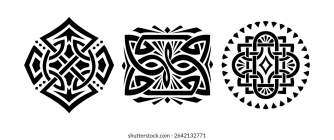Hand drawn celtic borders ornament collection