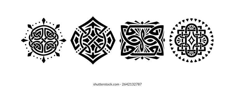 Hand drawn celtic borders ornament collection