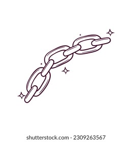 Hand Drawn Chain  Doodle Vector Sketch Illustration