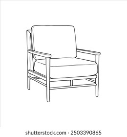 Hand Drawn Chair Drawing Illustration