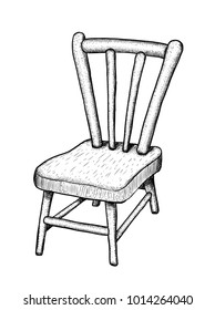 Hand drawn chair, vector illustration