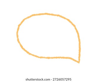 Handgezeichnete Kreide Sprechblase in einem organischen Umrissstil. Runde Chat-Symbol und Talk-Nachricht Element mit subtilen Rechteck Form Akzent, ideal für kreative grafische Anwendungen in modernen Vorlage