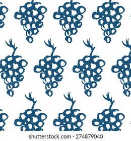 hand drawn chalk style vector grapes. perfect for greeting cards, paper ornament, bed linen, textile