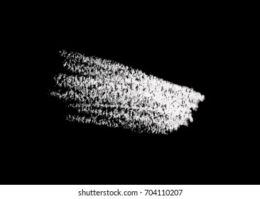Hand drawn chalk texture on blackboard, abstract white hatched banner on black, vector illustration