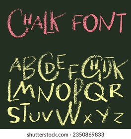 Hand Drawn Chalk Textured Font