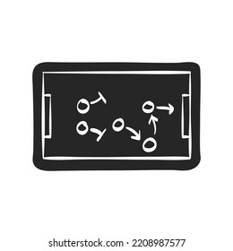 Hand drawn Chalkboard with arrow doodle vector illustration