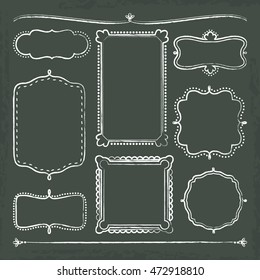 hand drawn chalkboard frames