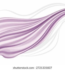 Conjunto de Vector pastel tiza dibujado a mano de Elementos de doodle pastel al óleo en un tono púrpura sobre un fondo blanco con líneas suaves y fluidas.